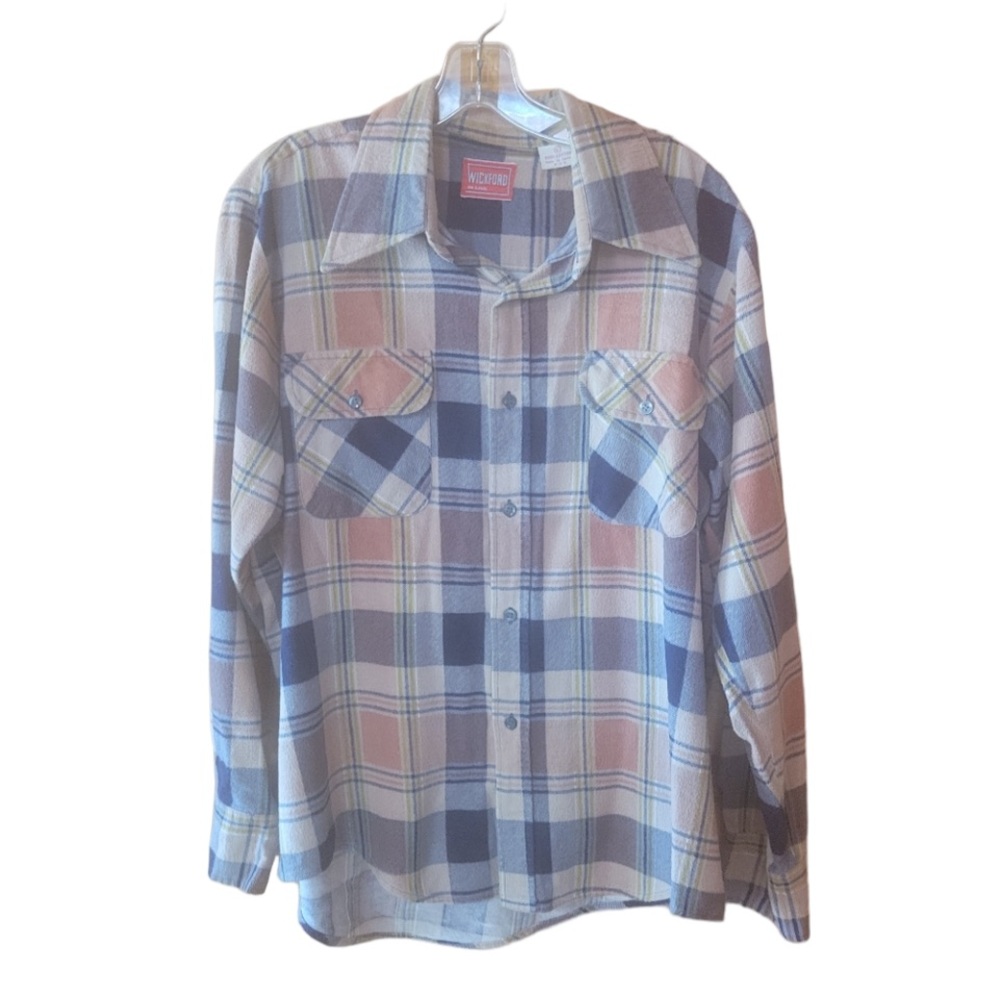 Vintage Wickford Plaid‎ Cotton Flannel Shirt